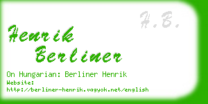 henrik berliner business card